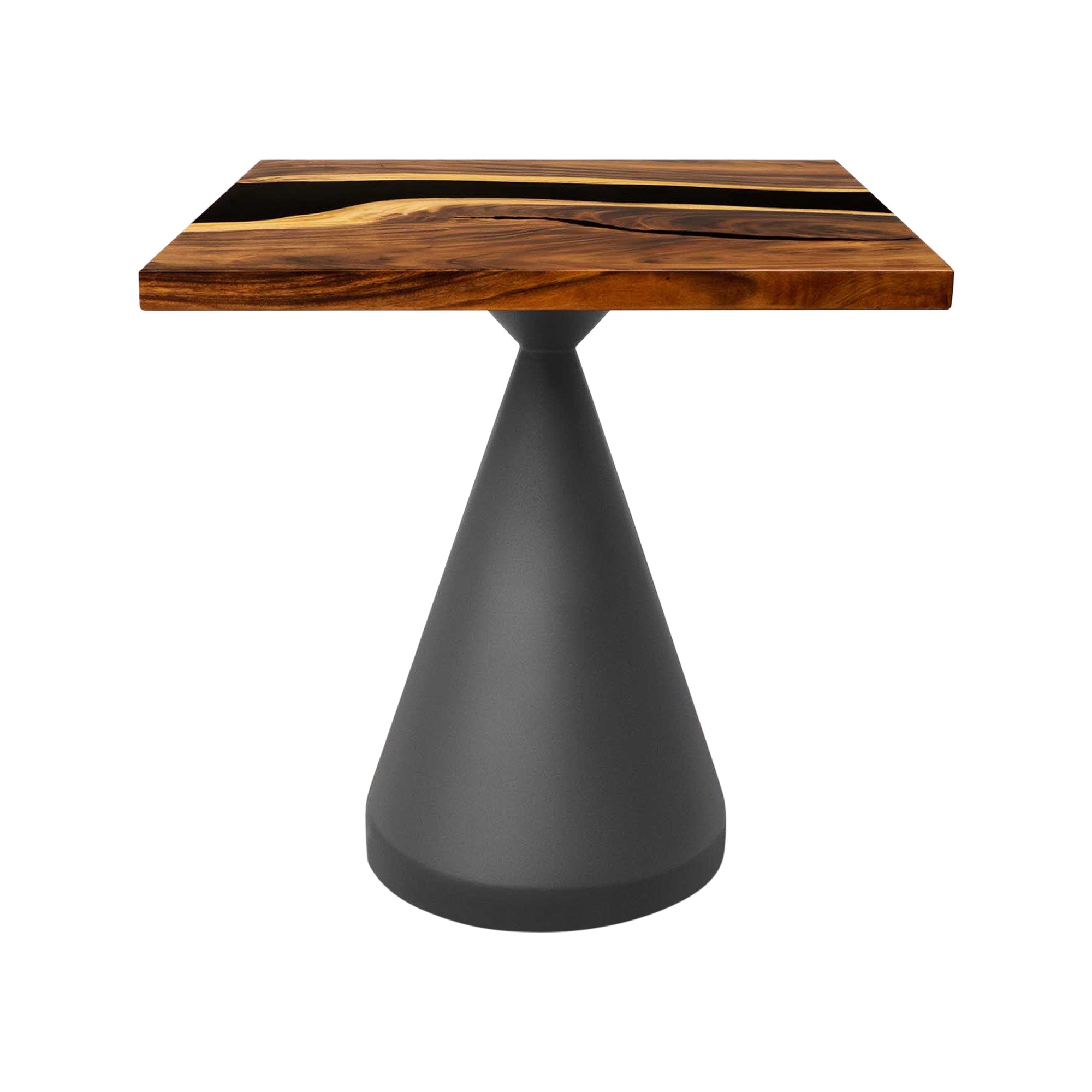 Square Wooden Epoxy Dining Room Table 35" x 35" - SSQ35x35-183 - white background