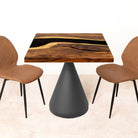 Square Wooden Epoxy Dining Room Table 35" x 35" - SSQ35x35-183