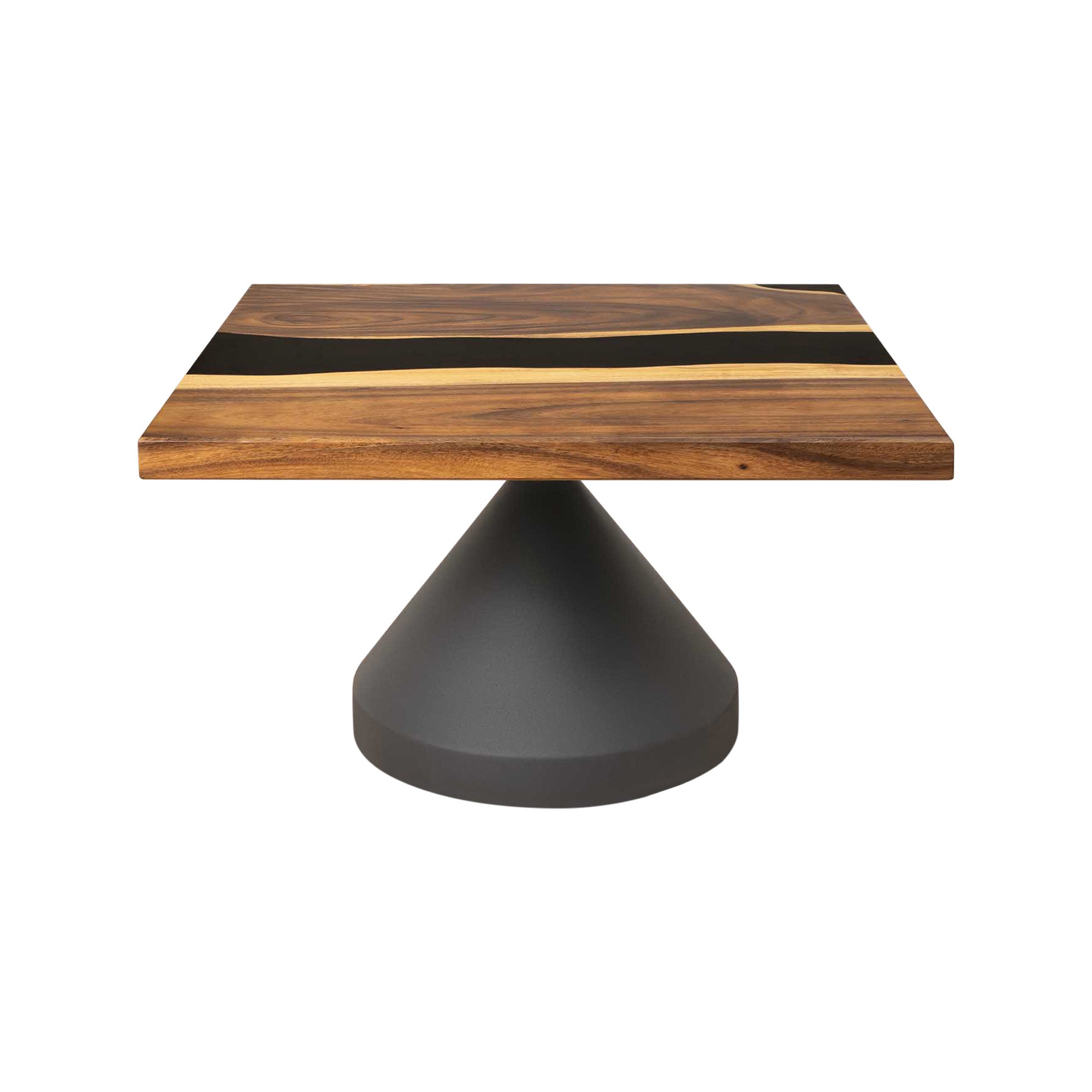 Square Wood Epoxy Coffee Table 35" x 35" - SSQ35x35-187 - white background