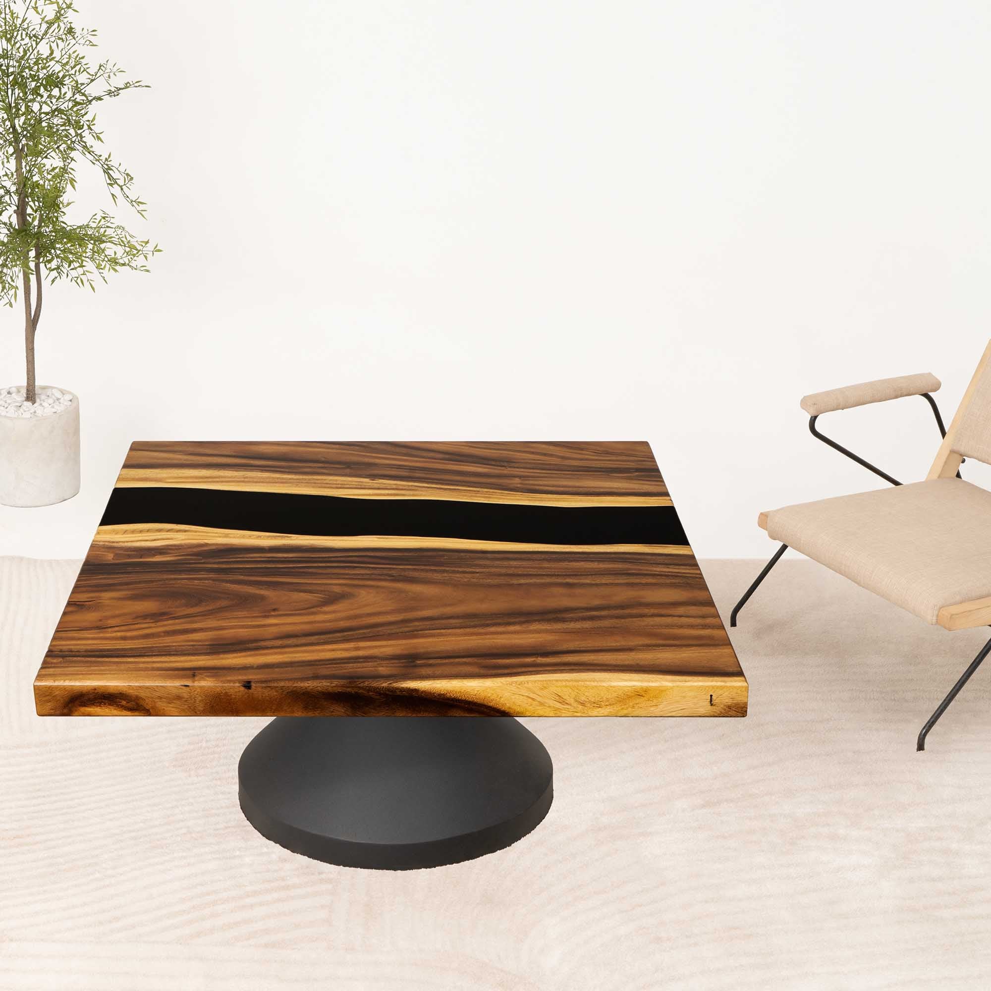 Square Handmade Epoxy Coffee Table 41" x 41" - SSQ41x41-161