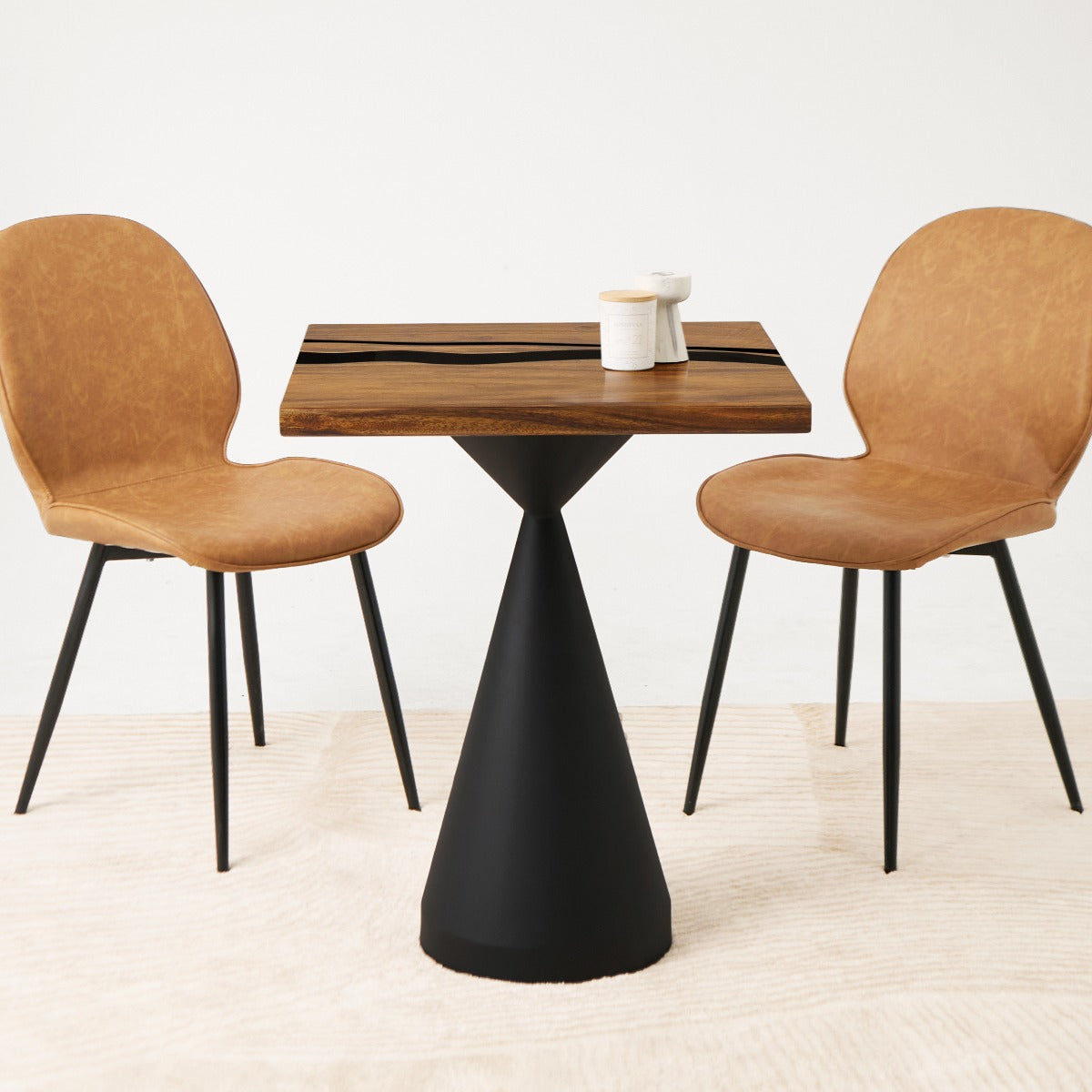 square epoxy dining table 23 inches