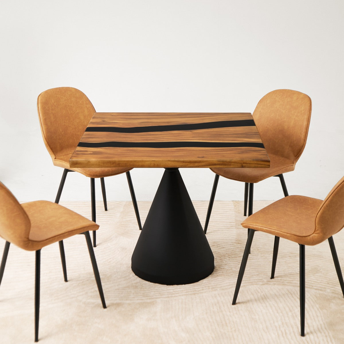 square epoxy dining table 35 inches 06