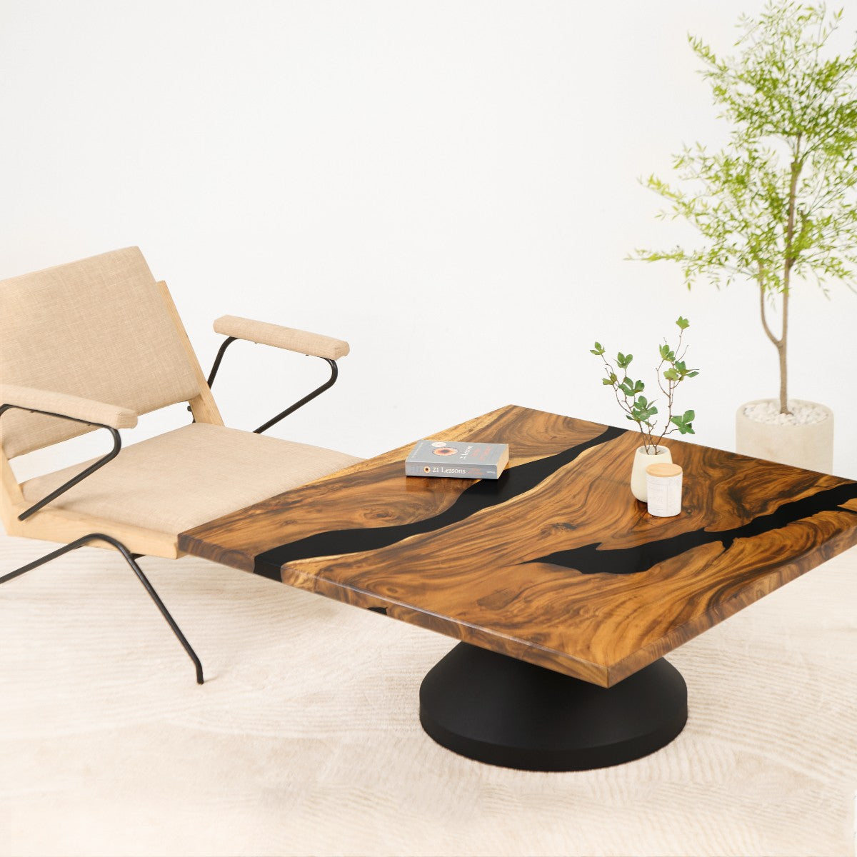 square epoxy dining table top 41 inches