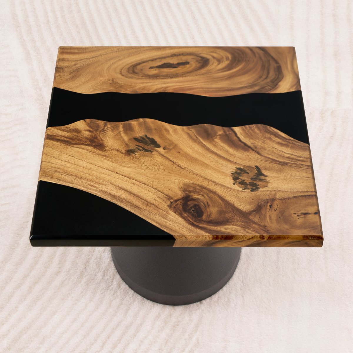 square epoxy end table 19 inches 02