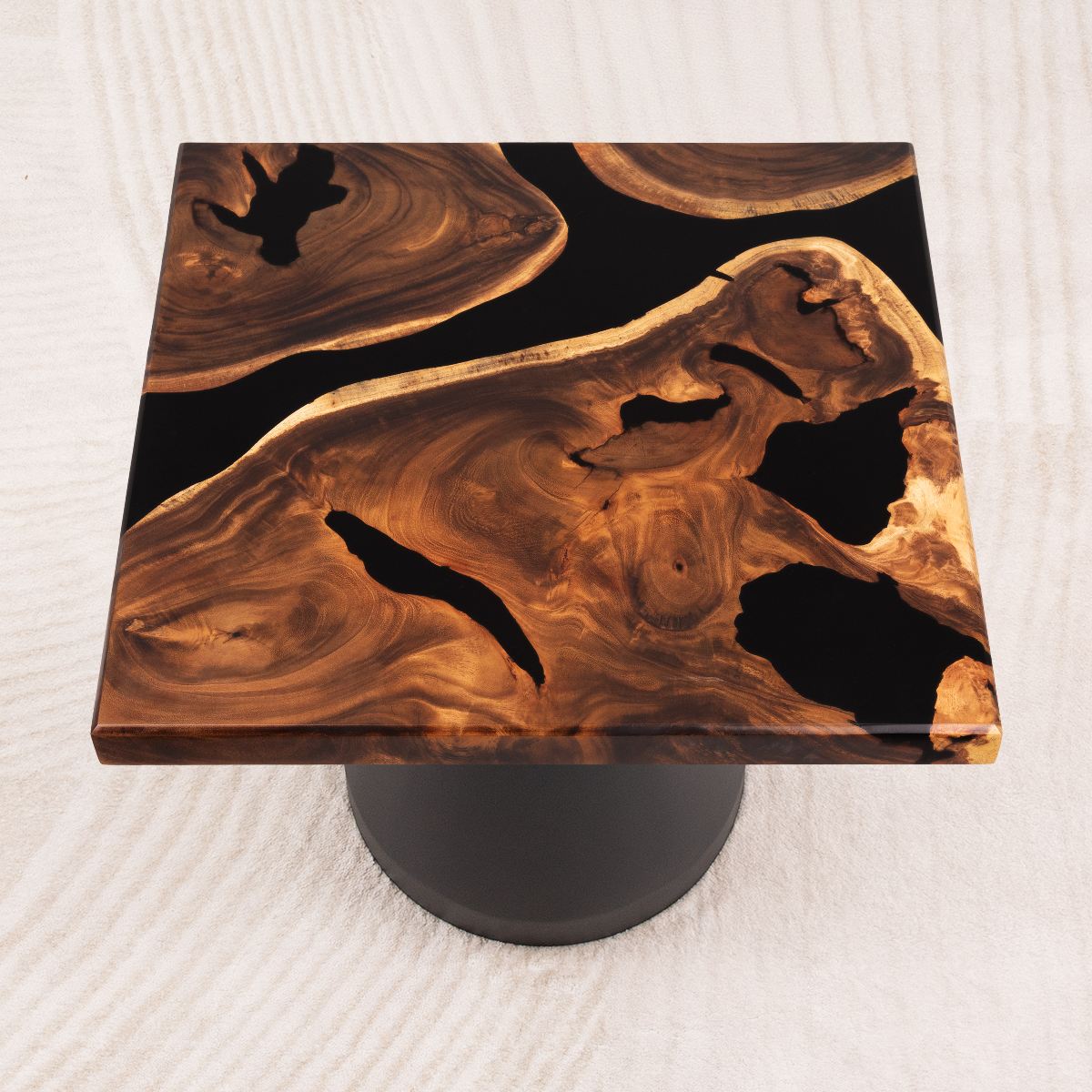 square epoxy river table top 23 inches ssq23x23 02