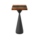 Square Handmade Epoxy Resin Side Table 15" x 15" - SSQ15x15-274 - white background