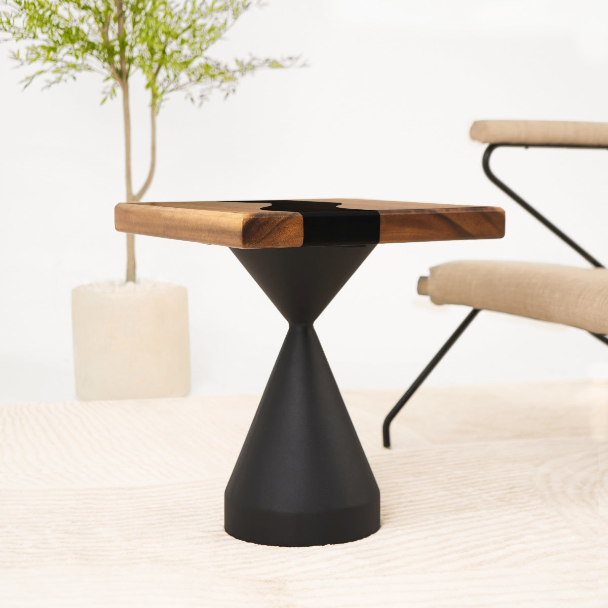 square epoxy side table top 15 inches 3 06