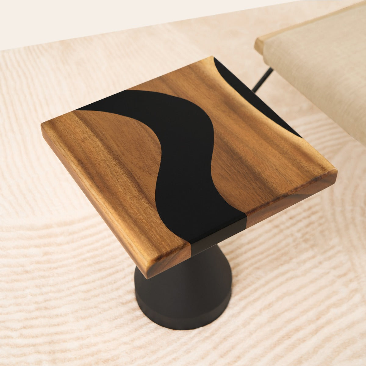 square epoxy side table top 15 inches 06