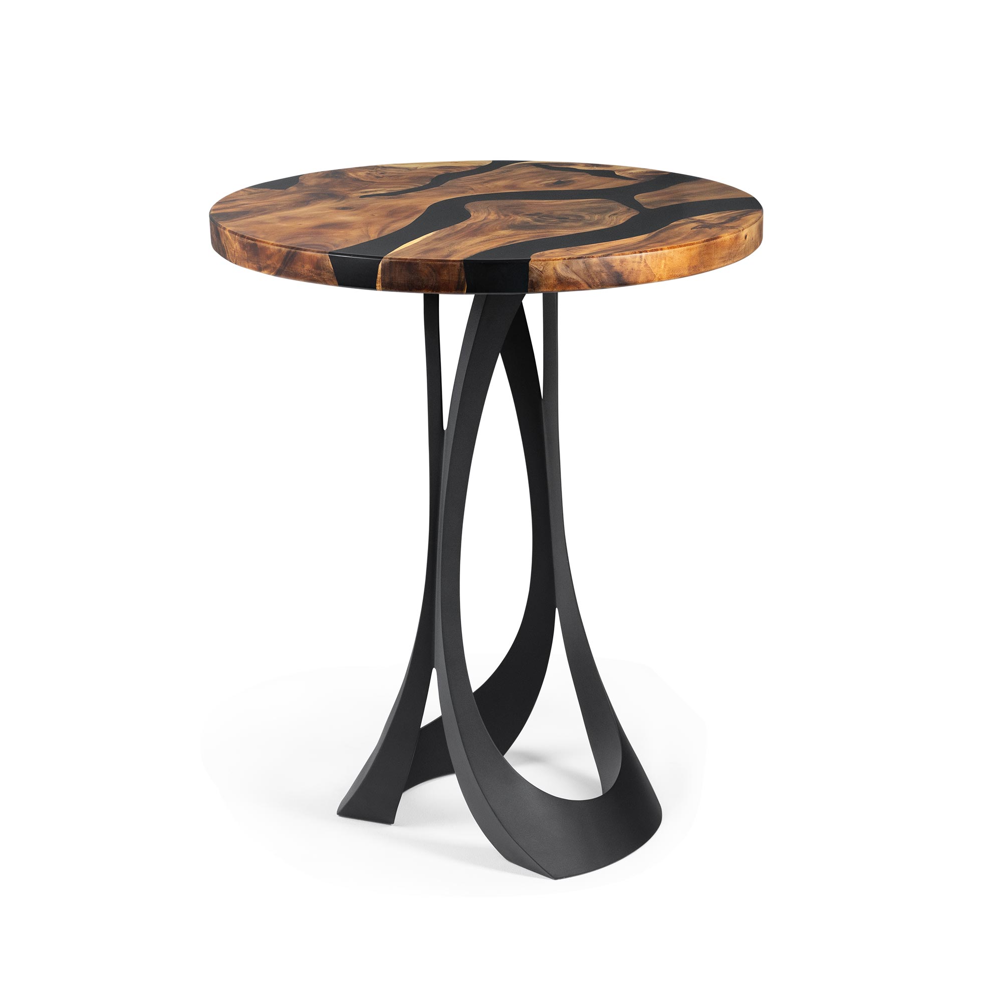 Table Base Manta 40" H Metal Design Side Table - side white background