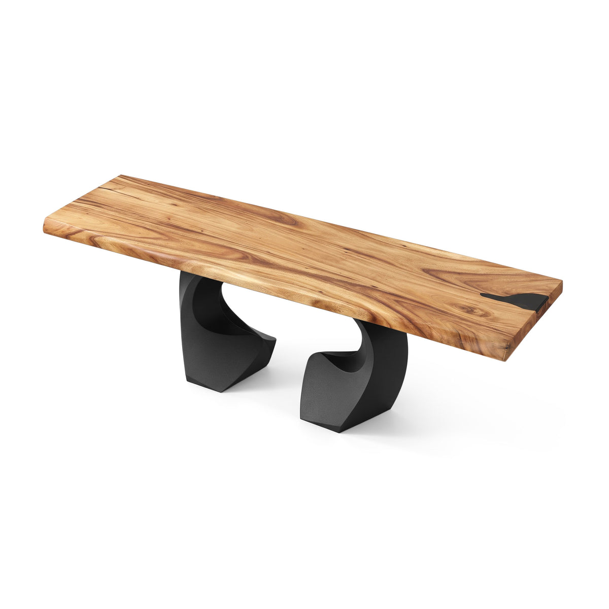 Wood Bench 60" for Minimalist Homes - 121 Omea - 60x15 Top white background