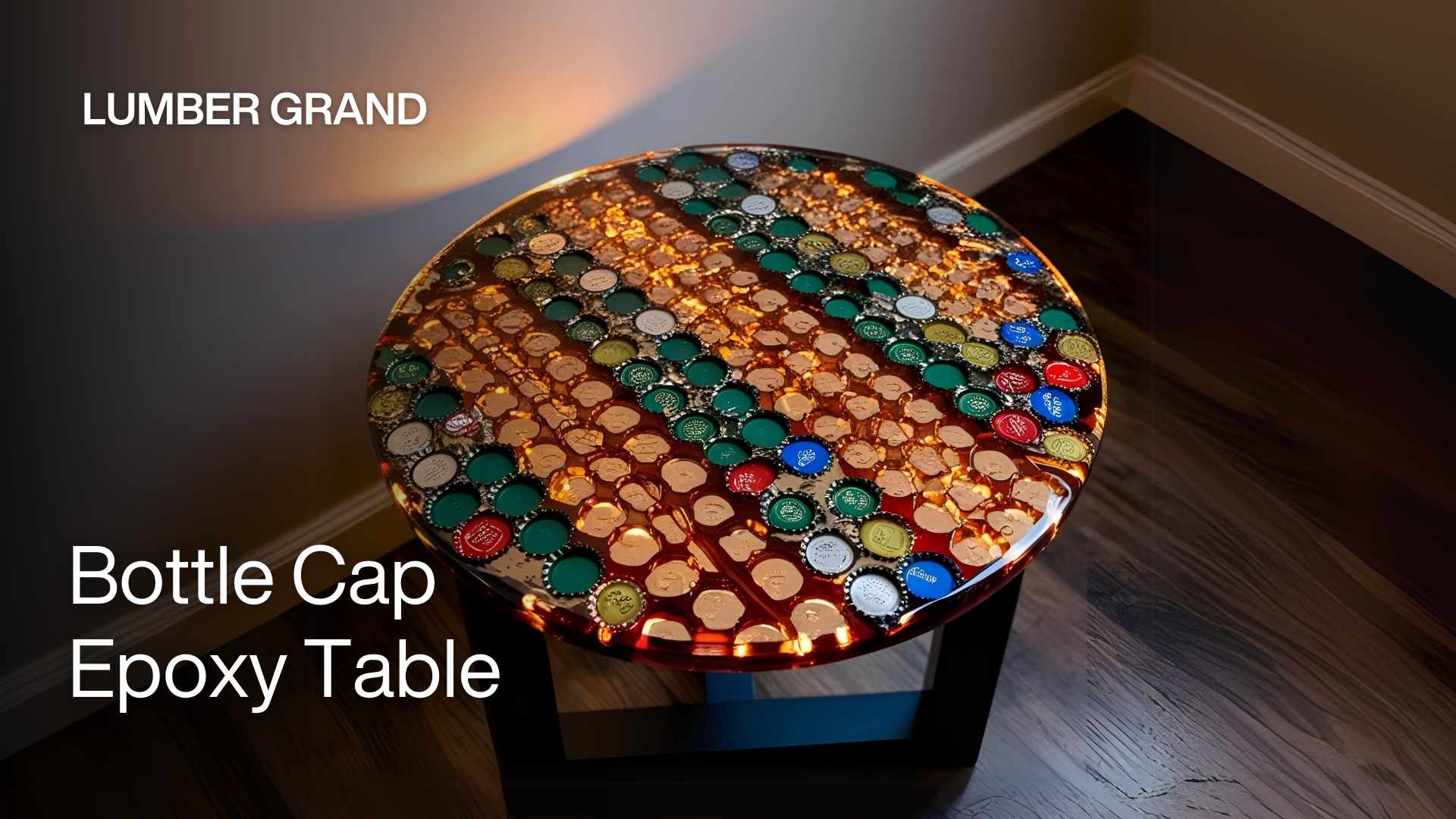 Bottle Cap Epoxy Table