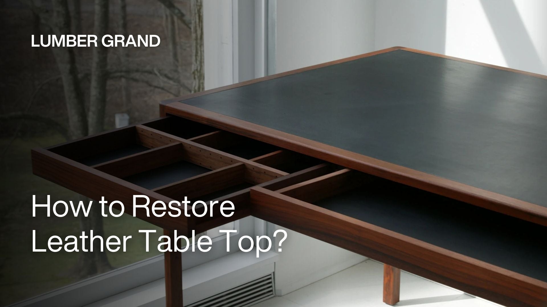 Learn how to restore leather table top
