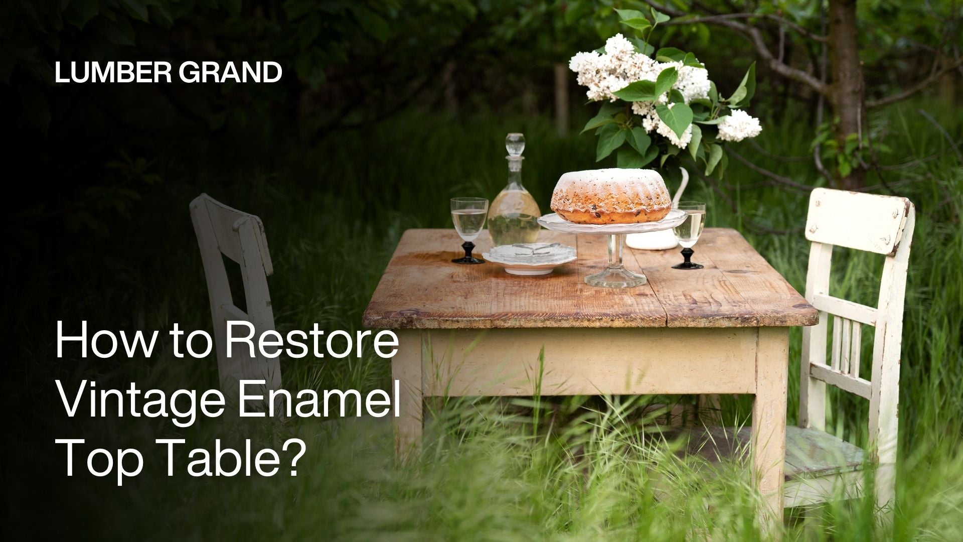 how to restore vintage enamel top table
