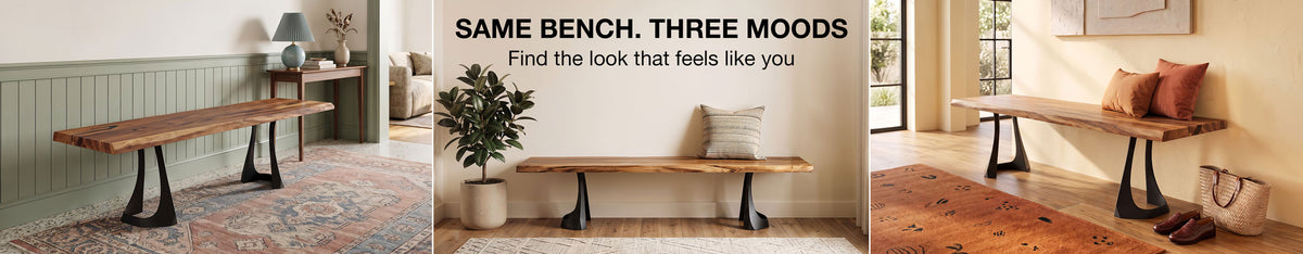 Same bench Three moods