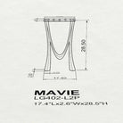 Console Table with Mavie 28.5" H Steel Table Legs - 3d drawings
