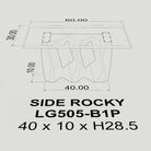 Console Table with Side-Rocky 28.5" H Steel Table Base - 3d drawings