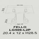 Dining Table with Fello 28.5" H Metal Table Legs - 3d drawings