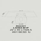 Dining Table with Rocky 28.5" H Metal Table Base - 3d drawings