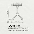 Modern Dining Table with Wilis 28.5" H Table Legs - 3d drawings