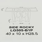 Console Table with Side-Rocky 28.5" H Steel Table Base - 3d drawings