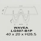 Dining Table with Wavea 28.5" H Metal Table Base - 3d drawings