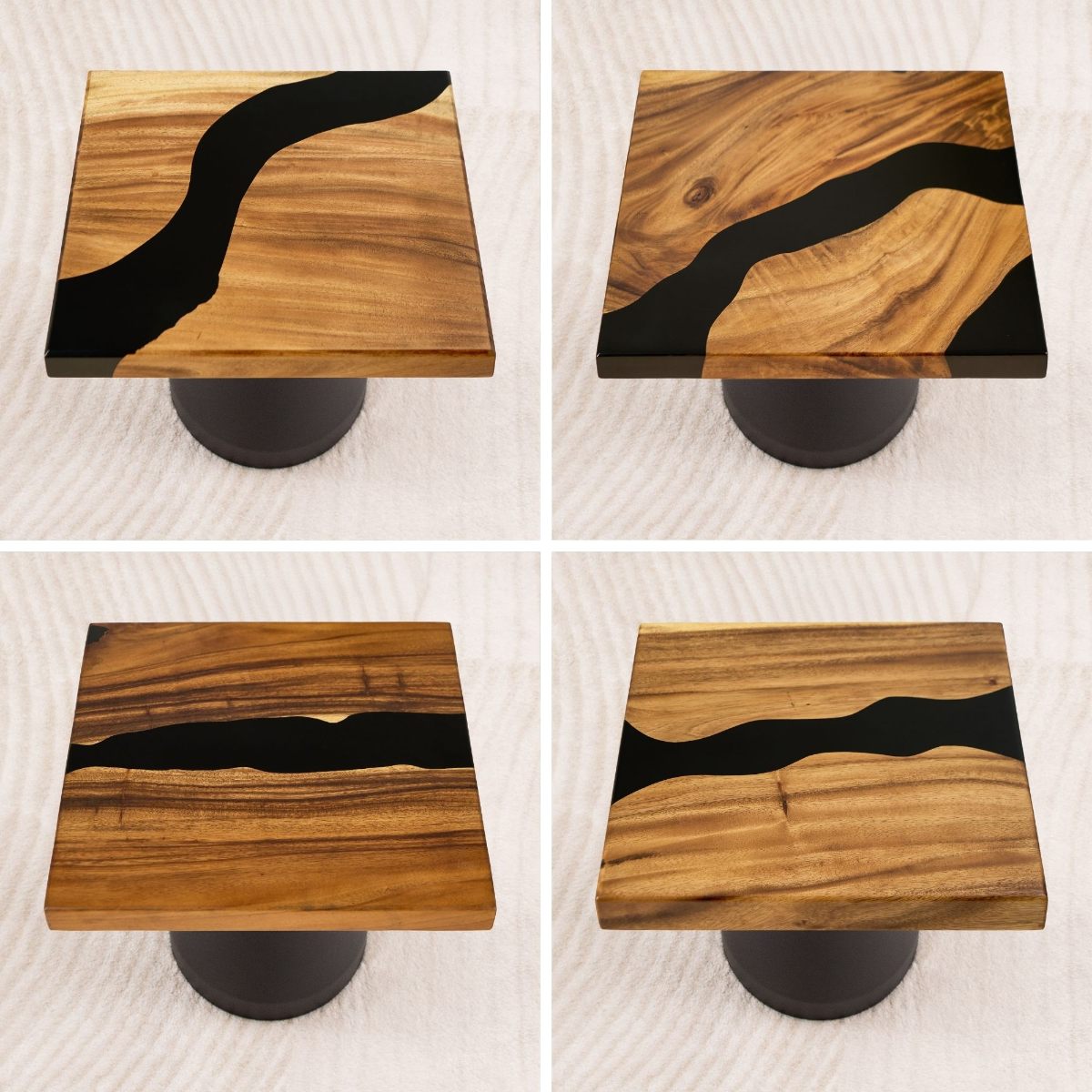 4 square epoxy resin table top 15 inches