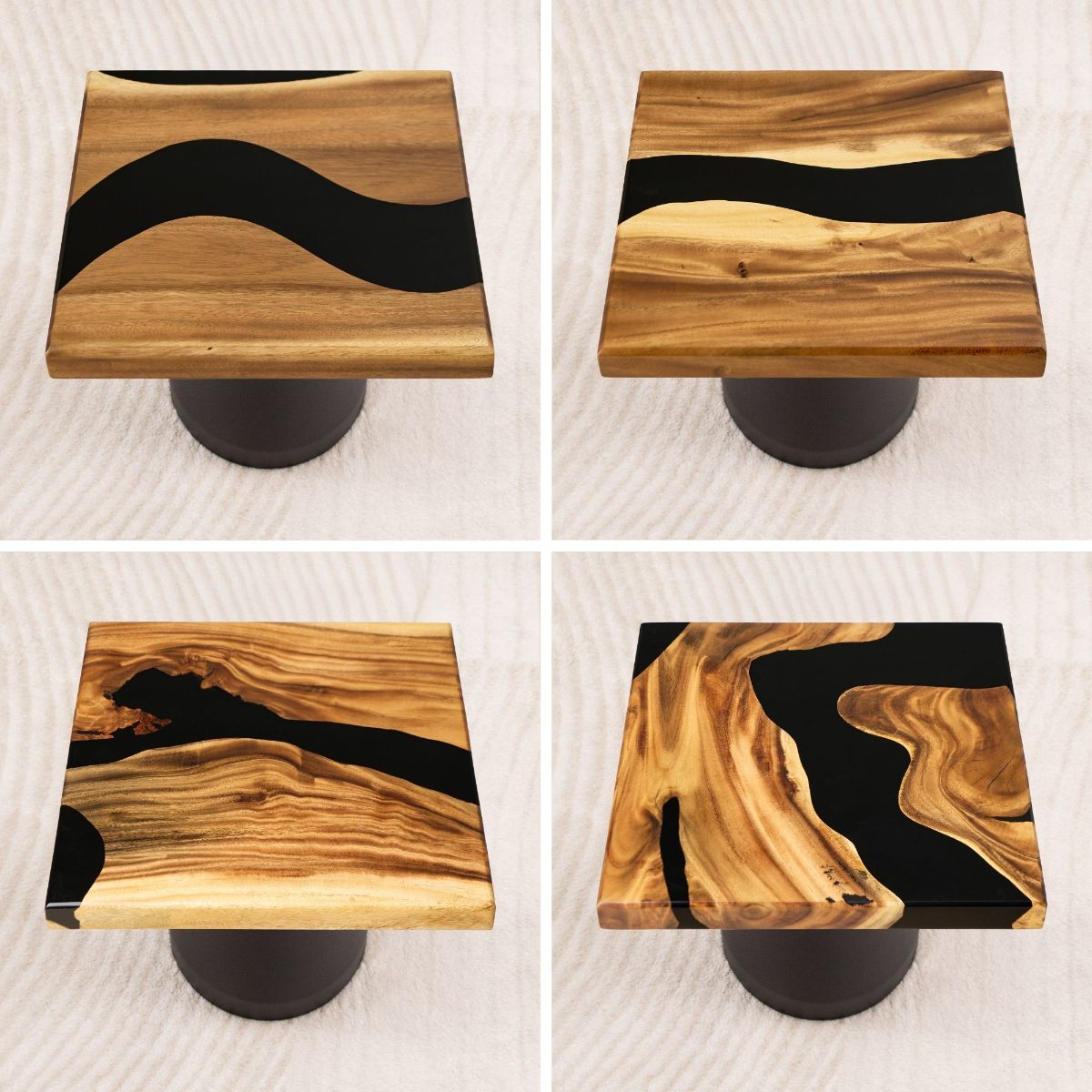 4 square epoxy side table top 15 inches