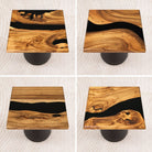 4 square handmade epoxy resin table top 15 inches