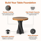 Dining Table with Nook 28.5" H x 16" L Table Base