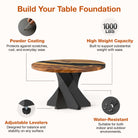 Dining Table with Nook 28.5" H x 16" L Table Base