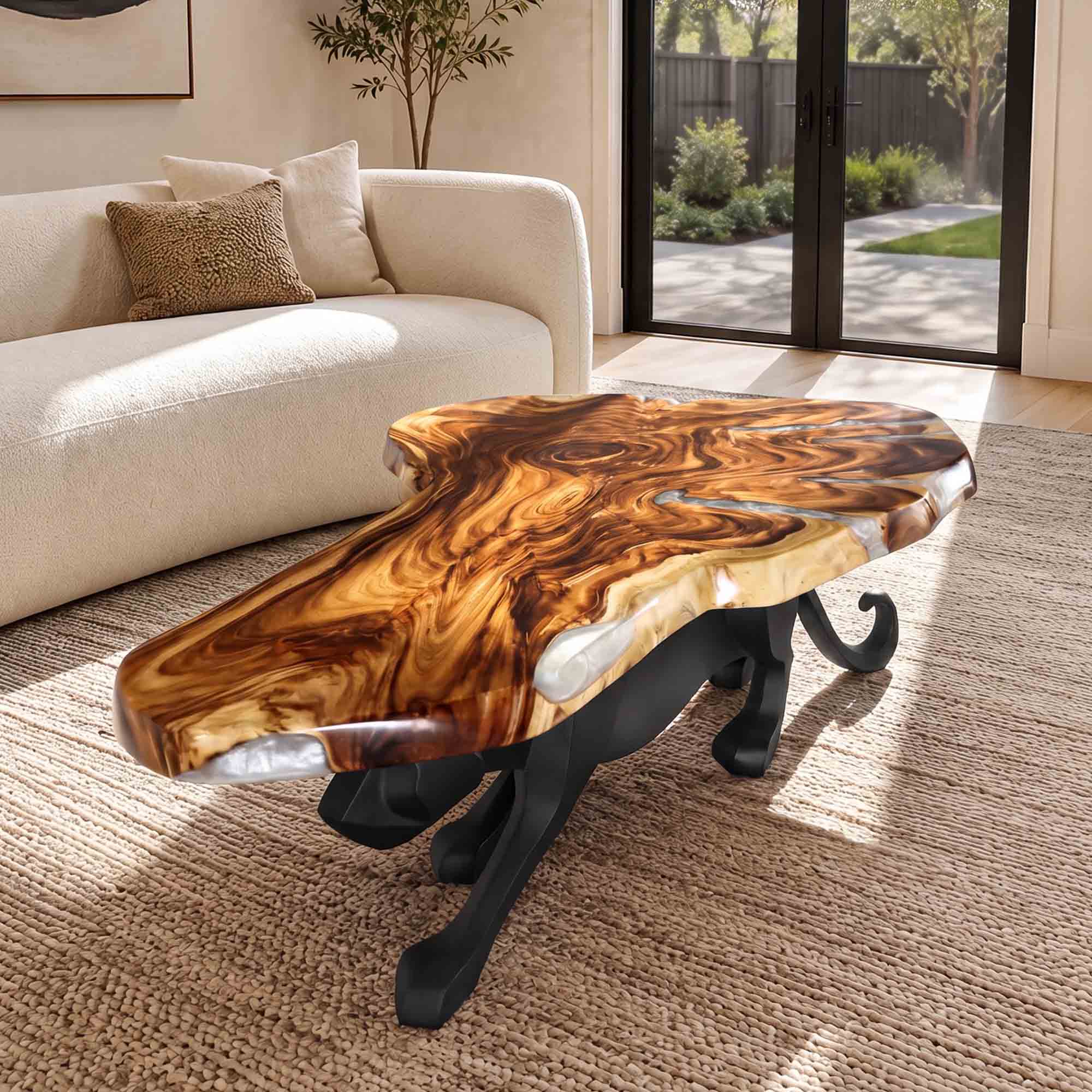 Live Edge Table Top 46" - 85" for Rustic Dining Tables and Desks - LE-60X37X18 THUMB