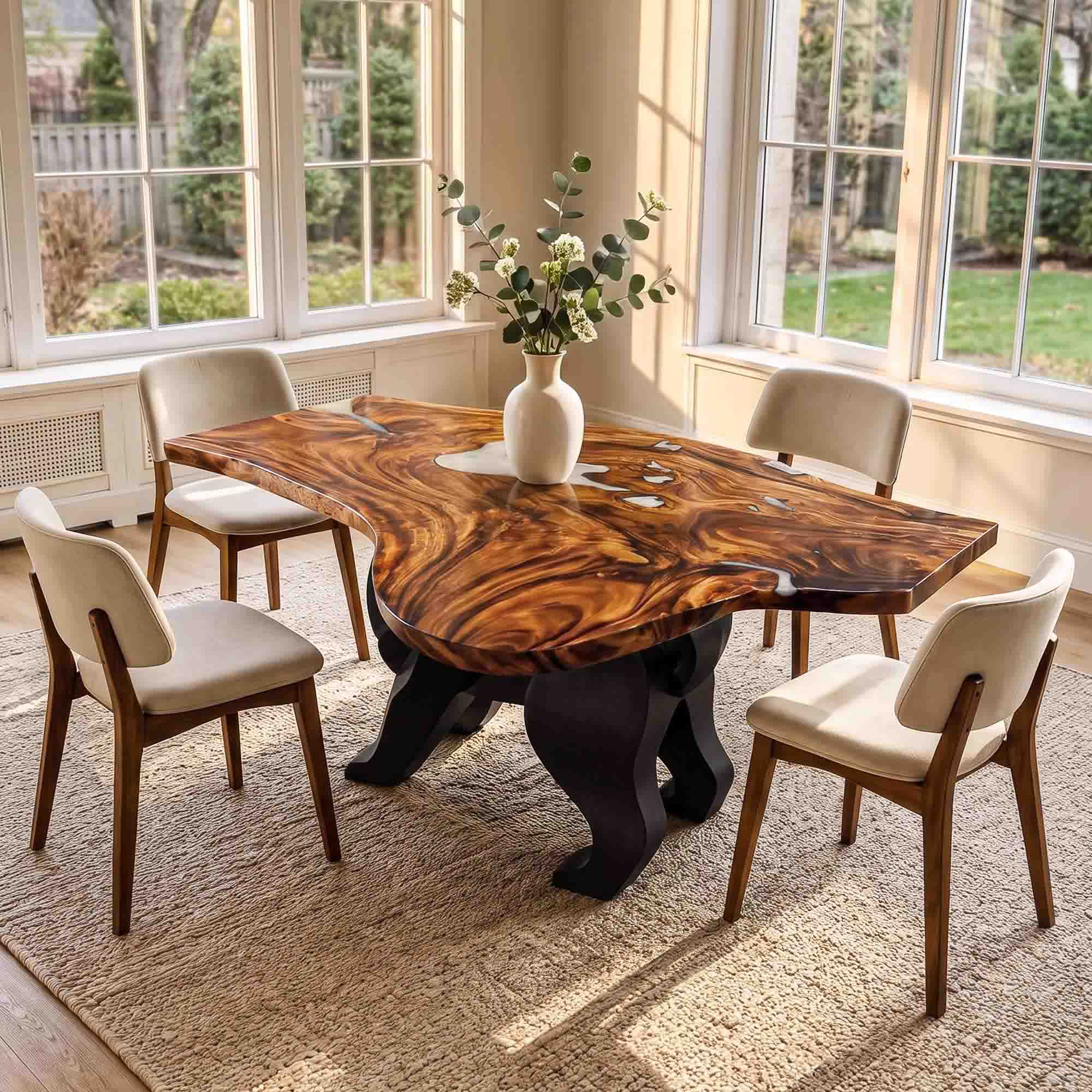 Live Edge Table Top 46" - 85" for Rustic Dining Tables and Desks - LE-60X49X26