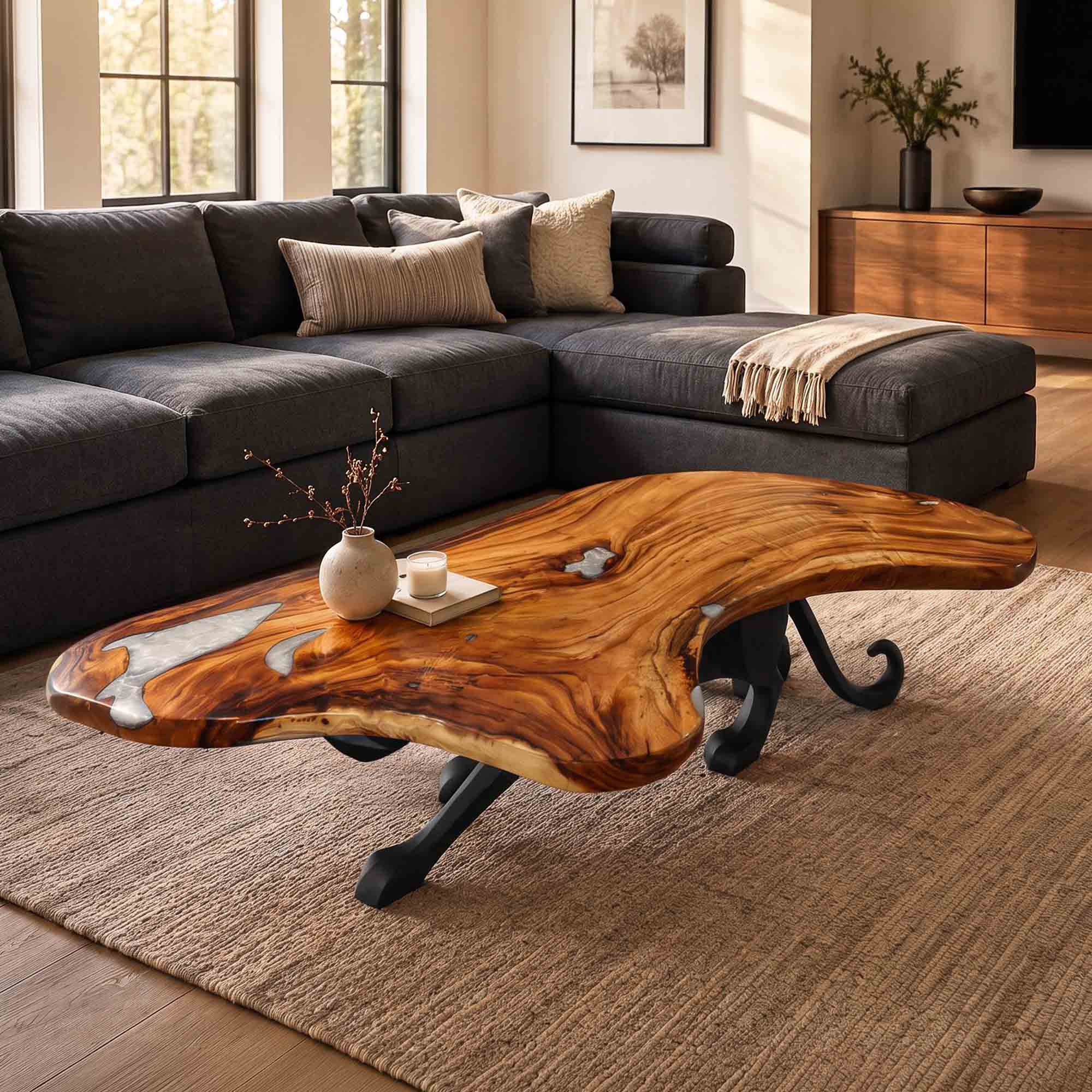 Live Edge Table Top 46" - 85" for Rustic Dining Tables and Desks -LE-68X31X24