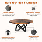 Coffee Table with Looper 16" H Metal Table Base