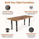 Dining Table with Pascal 28.5" H Metal Table Base