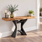 Narrow Console Table 47" or 60" Natural Wood for Hallways - 513 Tangen -  NA-SRE47x15 Interior