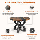 Dining Table with Blosome 28.5" H Metal Table Base 