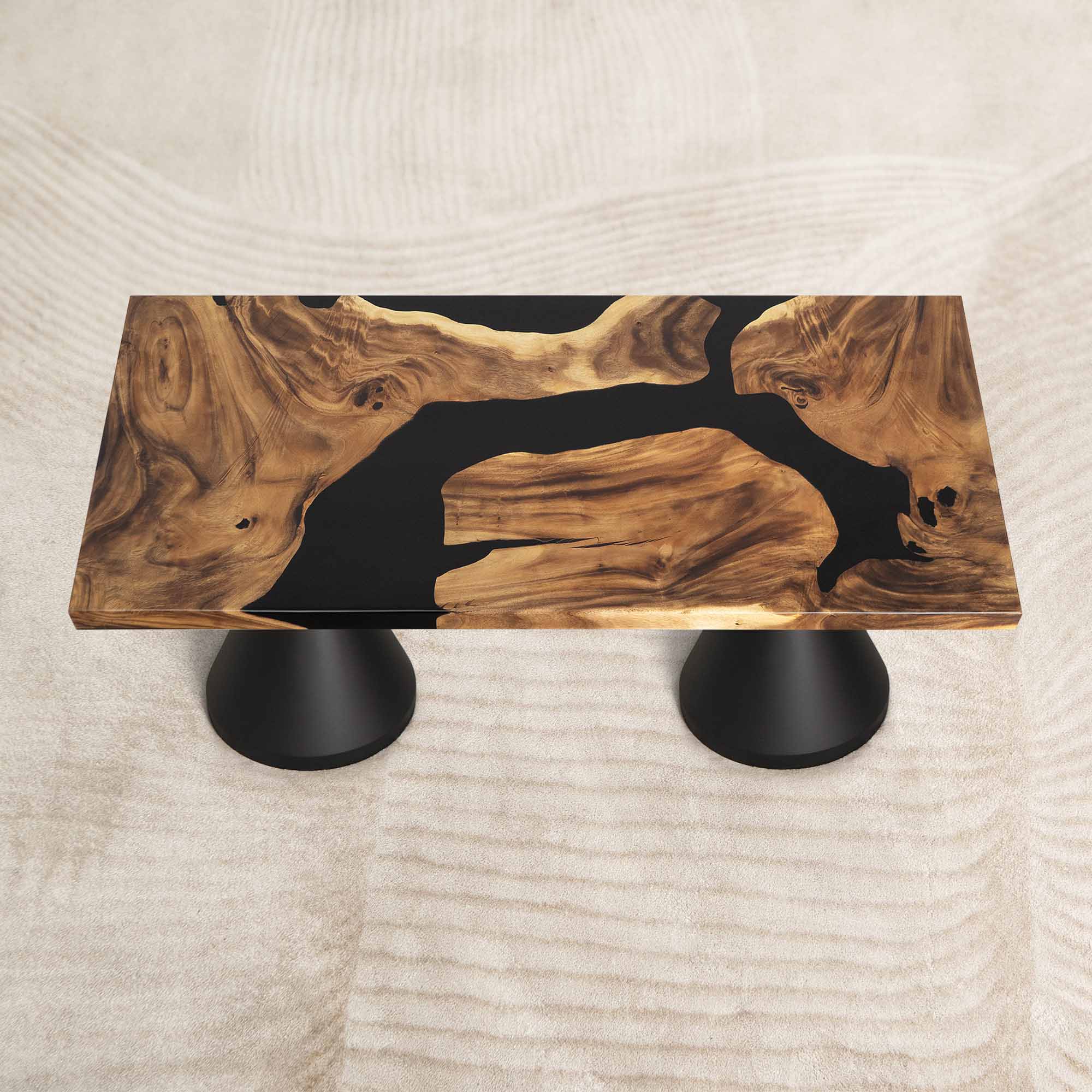 MODERN RECTANGLE DINING TABLE - Natural Wood Grain - Lumber Grand