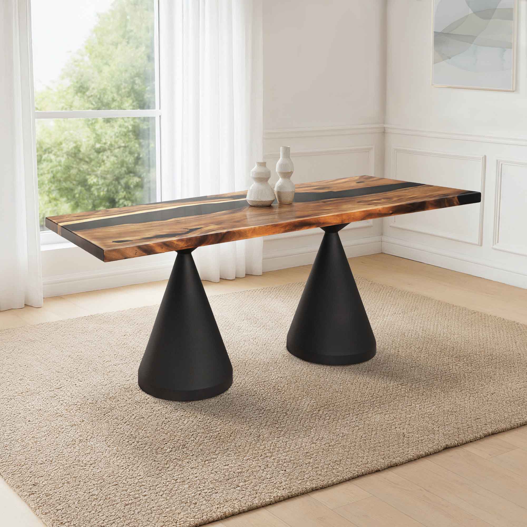 MODERN RECTANGLE DINING TABLE - Natural Wood Grain - Lumber Grand