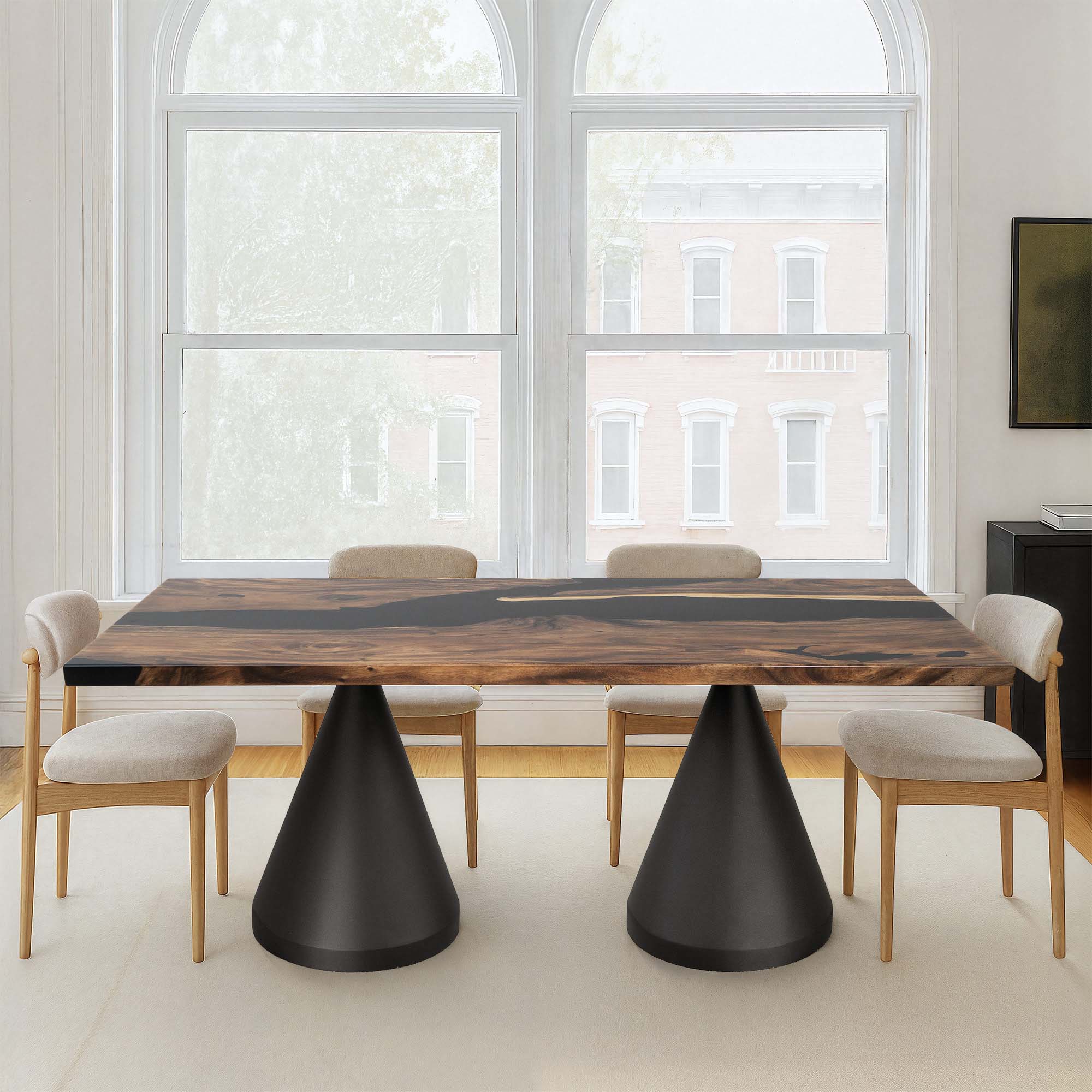 MODERN RECTANGLE DINING TABLE - Natural Wood Grain - Lumber Grand