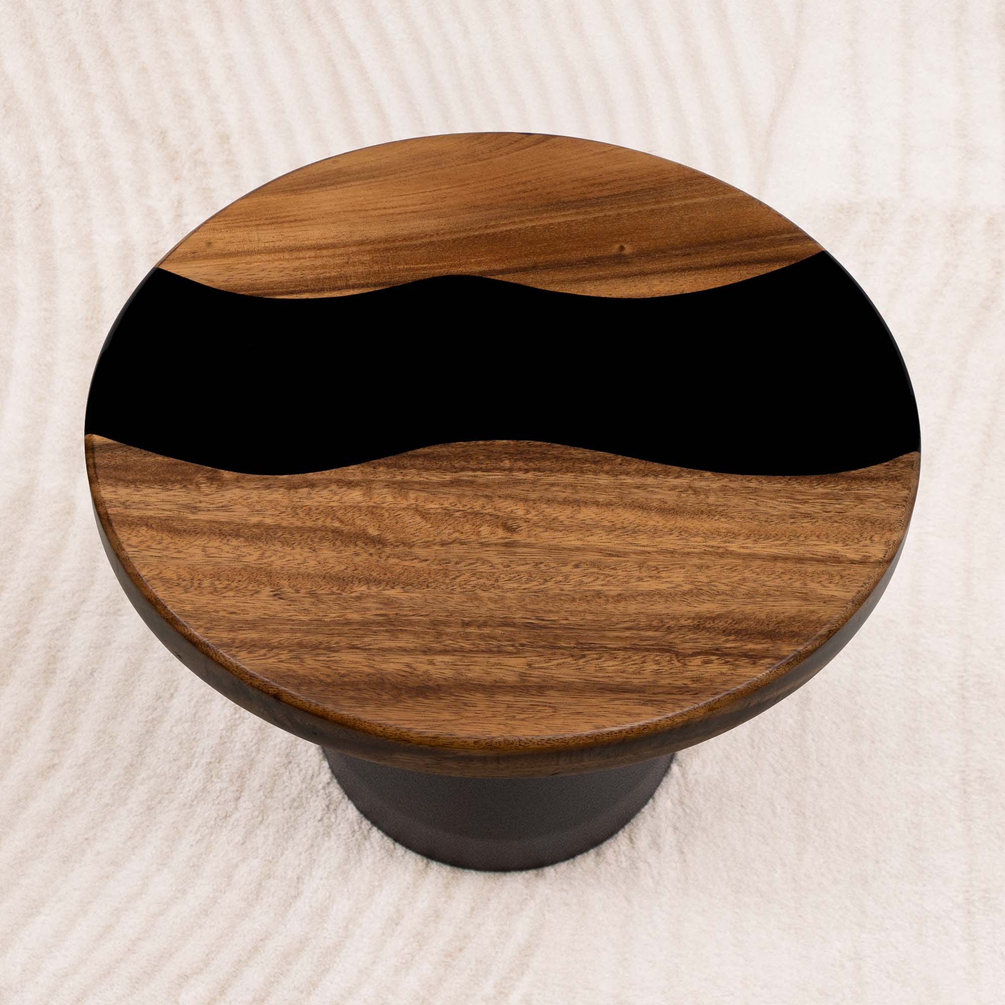 round epoxy table top 15 inches coffee unique 04