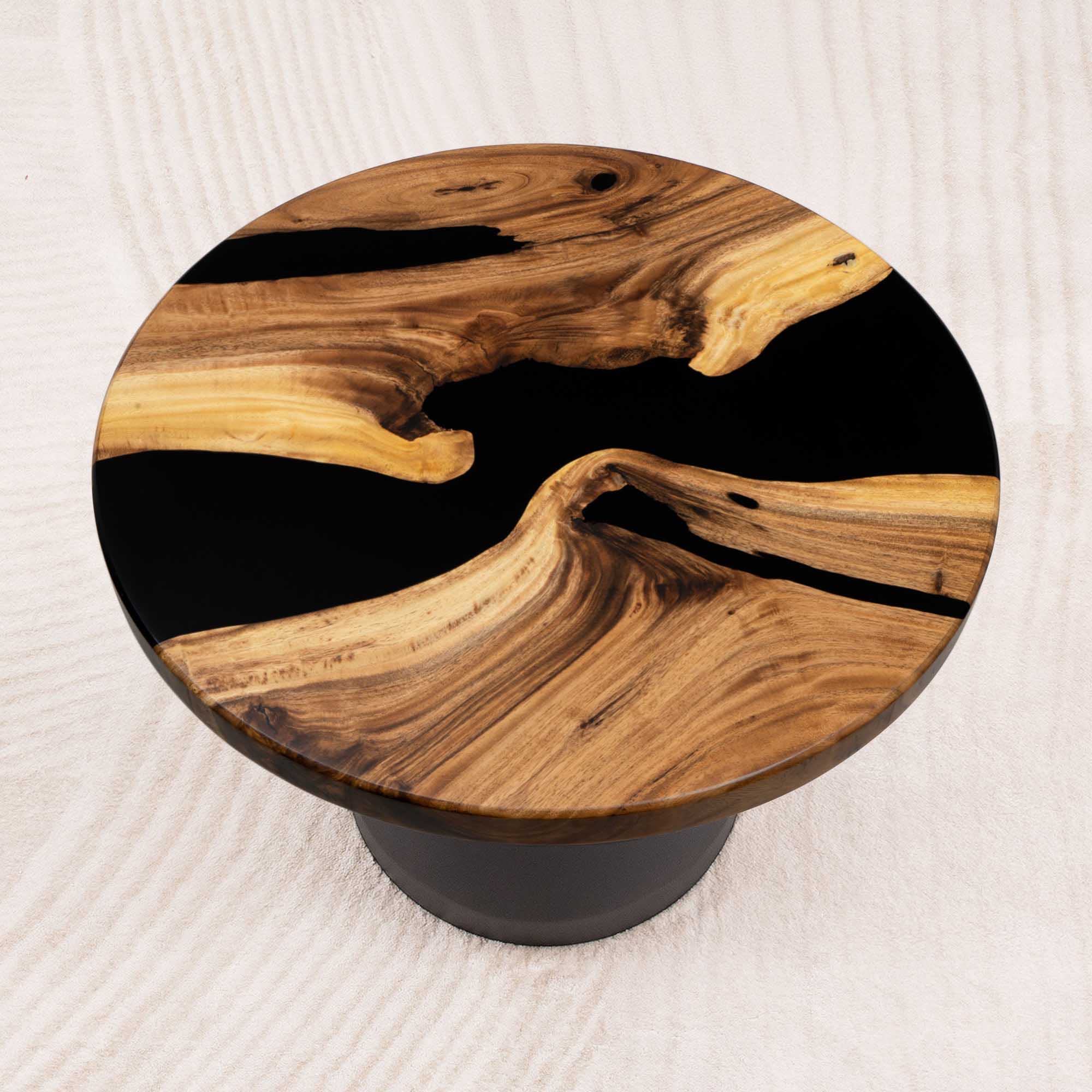 round epoxy river table top 23 inches c