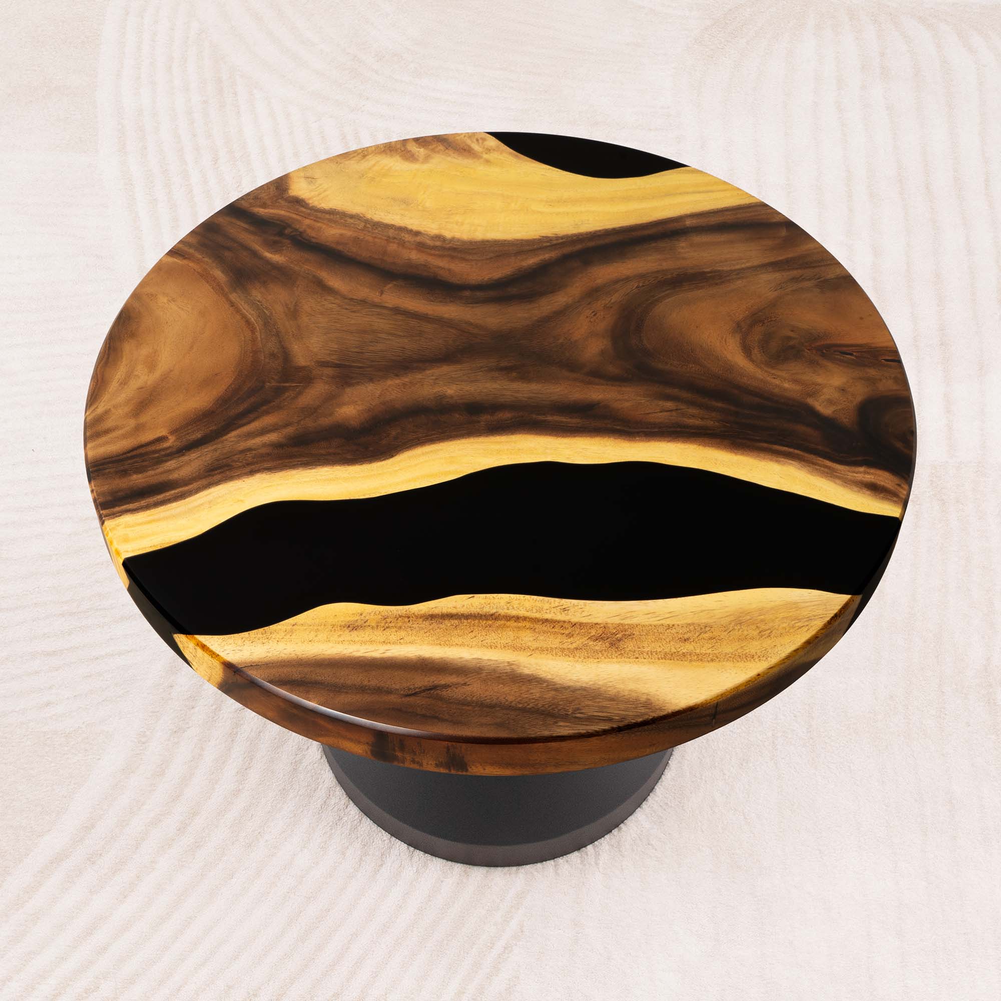 round epoxy river table top 29 inches c