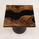 Square Handcrafted Epoxy Side Table Top 15 Inches