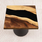 Square Handcrafted Epoxy Side Table Top 15 Inches