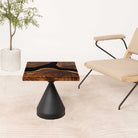 Square DIY Epoxy River End Table 19" x 19"