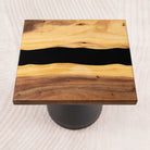 Square Wood Epoxy Dining Table Top 19 Inches