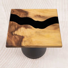 Square Wood Epoxy Dining Table Top 19 Inches