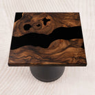 Square Black Epoxy Table Top 19 Inches