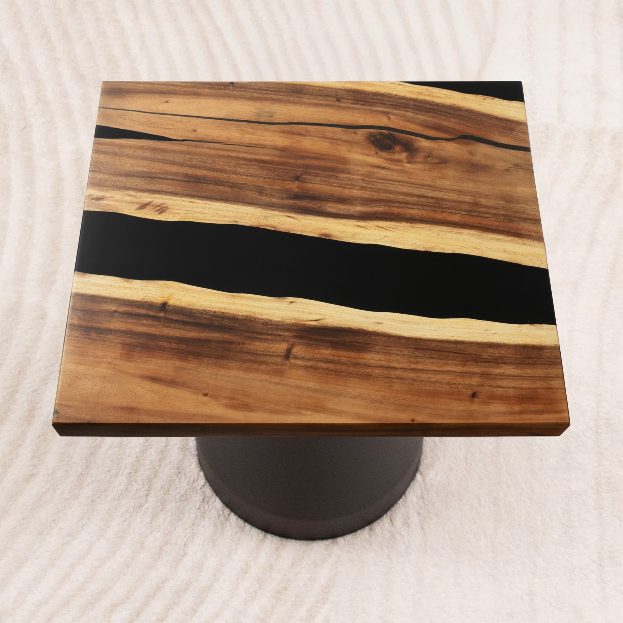 square epoxy table top 35 inches - SSQ35x35-483